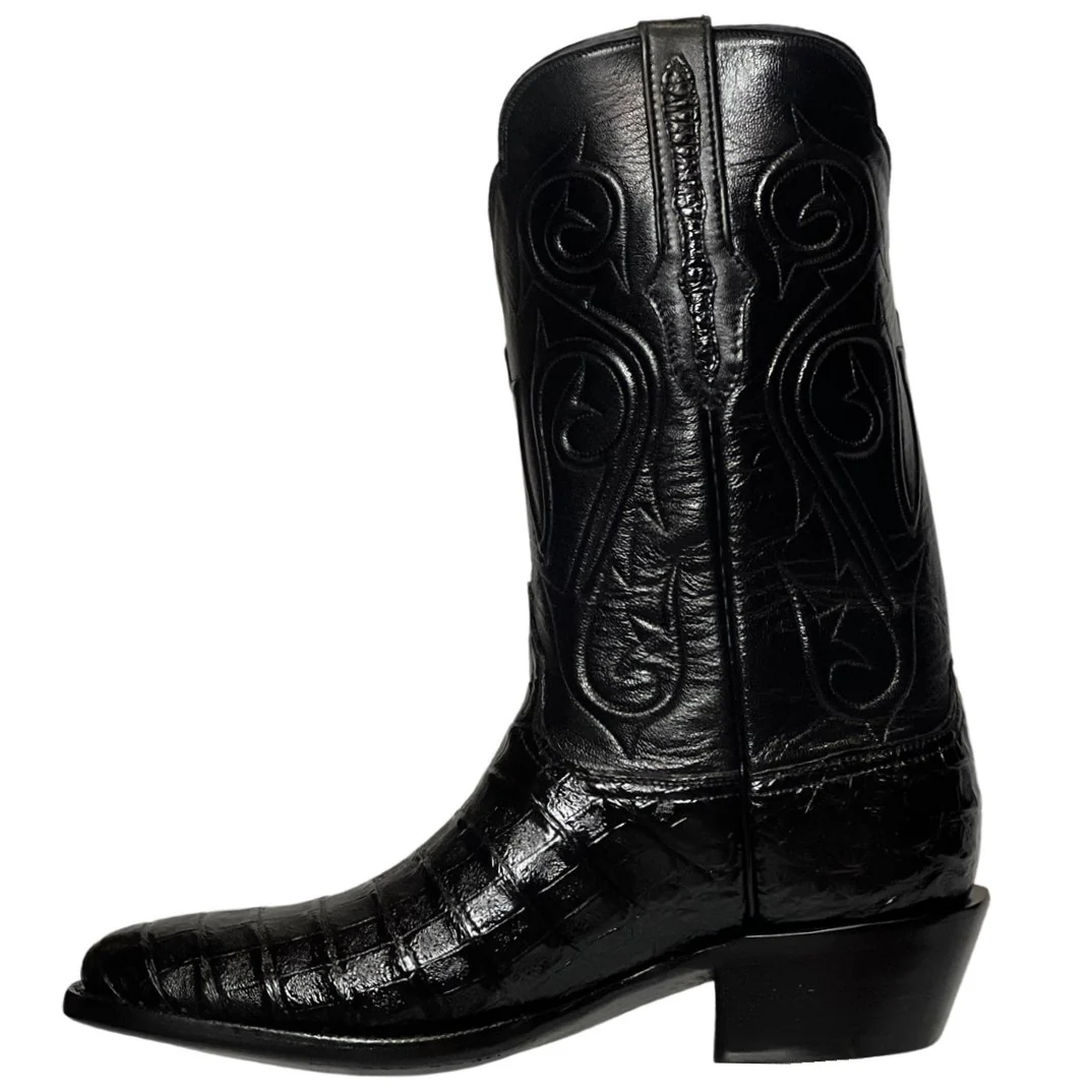Black Jack Caiman Belly Black Men's Boot 6320 - Image 3