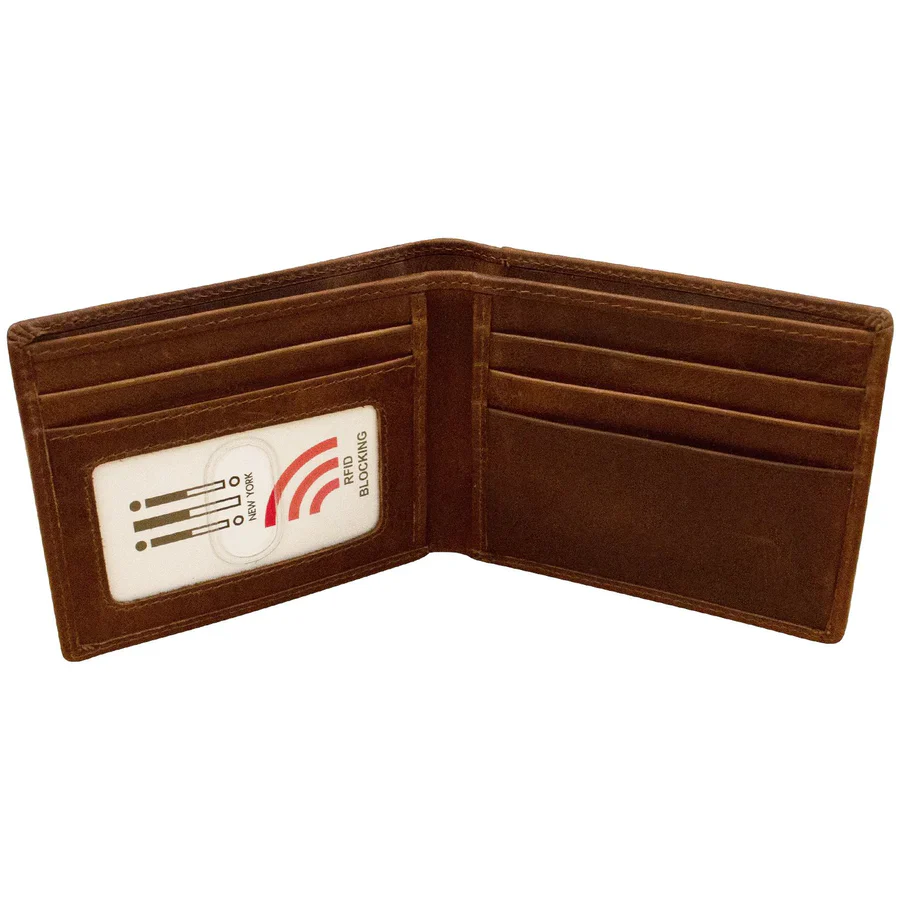 ILI Slim Brown Bifold Wallet 7221 - Image 2
