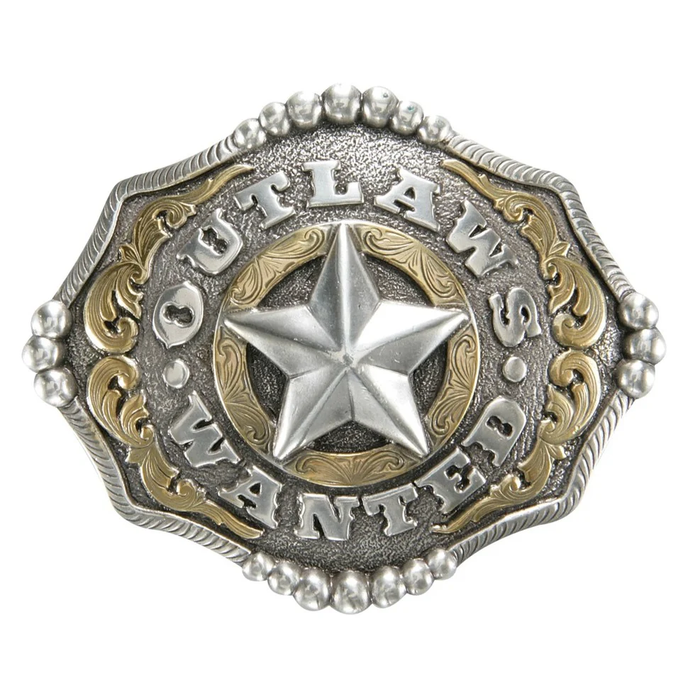 AndWest Outlaws Wanted Buckle 724