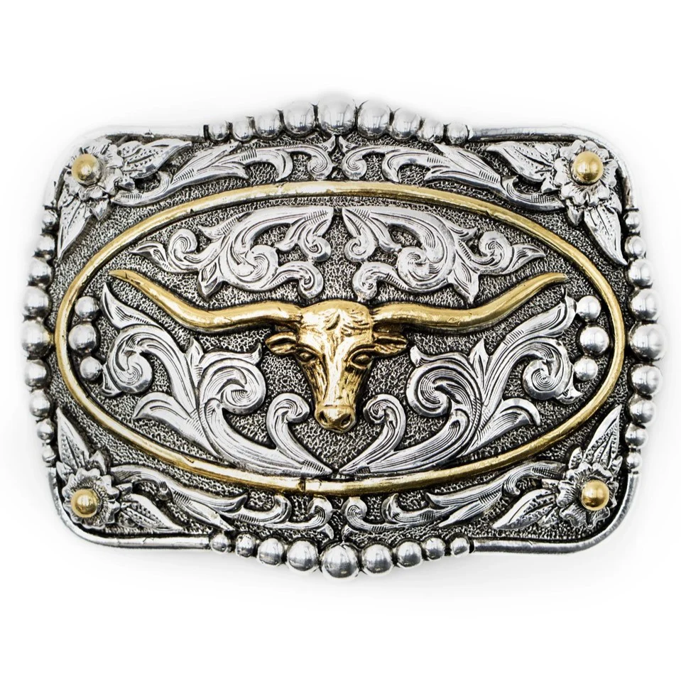 AndWest Longhorn Gold Ring Buckle 738