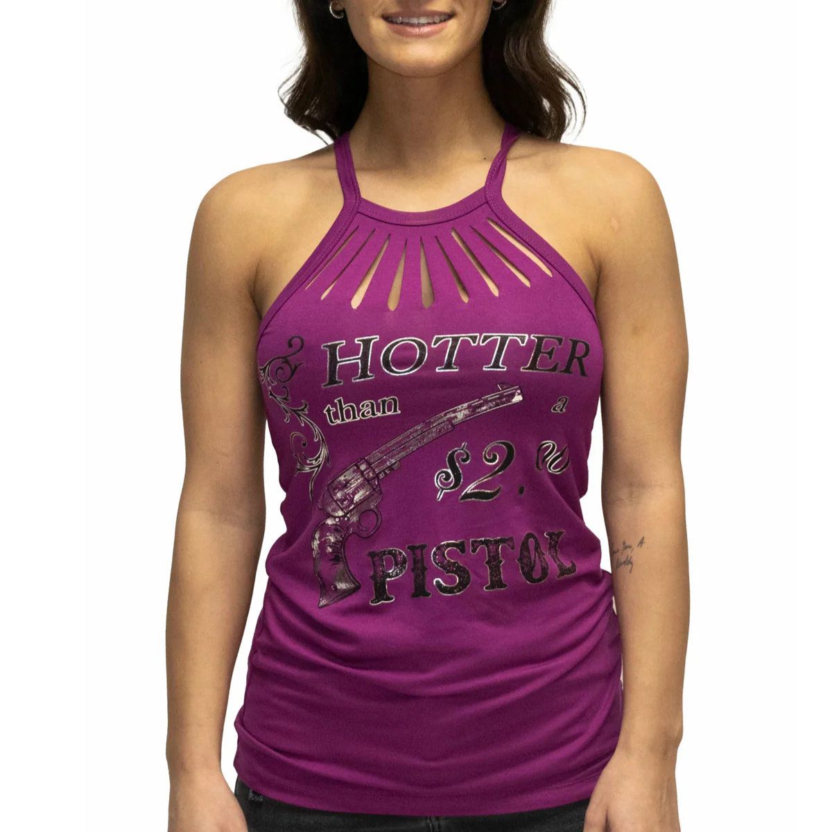 Liberty Wear Hotter than a $2 Pistol Women's Tank 7587