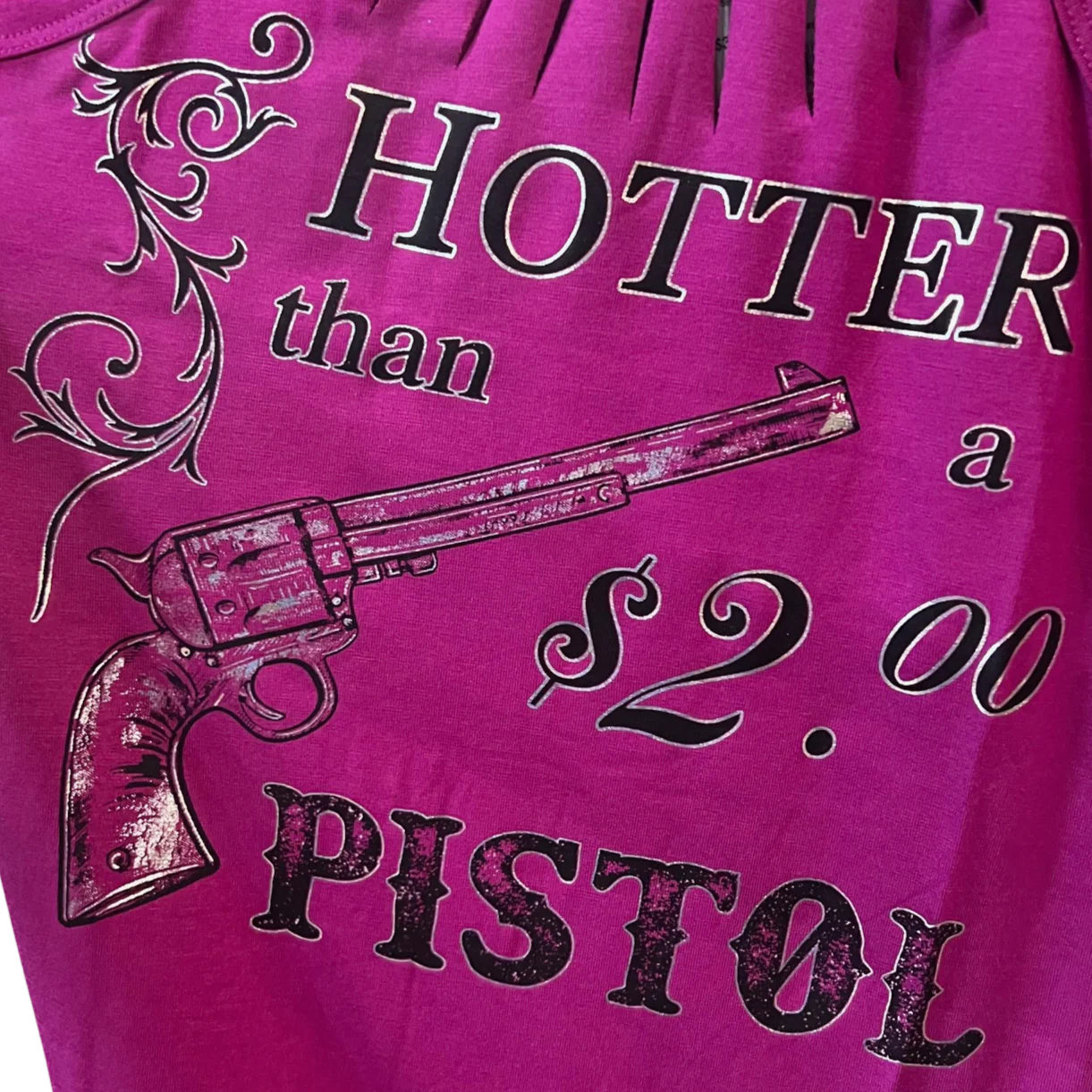Liberty Wear Hotter than a $2 Pistol Women's Tank 7587 - Image 3