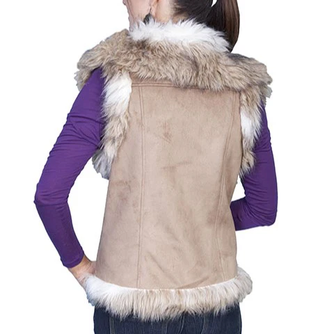 Scully Faux Fur Hazelnut Women's Vest 8023 - Image 2