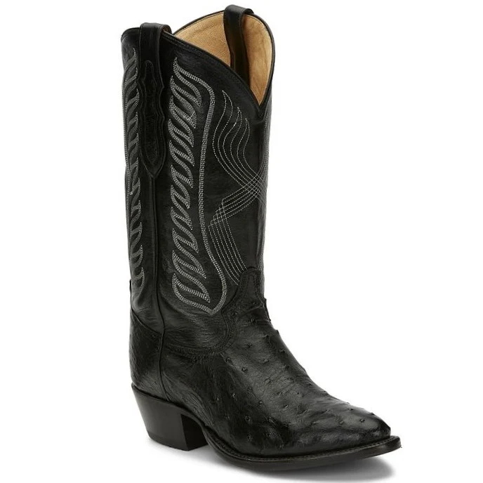 Tony Lama McCandles Black FQ Ostrich Men's Boot 8255
