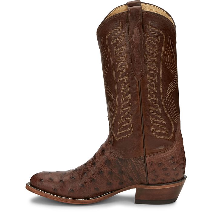 Tony Lama McCandles Chocolate FQ Ostrich Men's Boot 8256 - Image 3