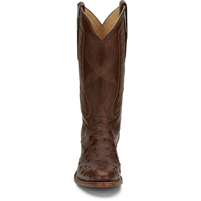 Tony Lama McCandles Chocolate FQ Ostrich Men's Boot 8256 - Image 4