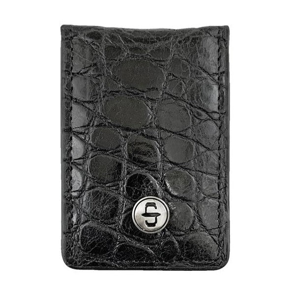 Stetson Croco Embossed Black Money Clip 9801004