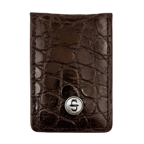 Stetson Croco Embossed Cognac Money Clip 9801004