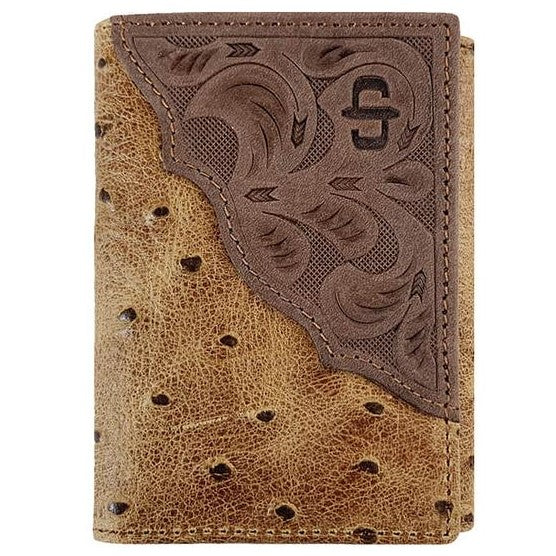 Stetson Ostrich Print Trifold Wallet 9802001