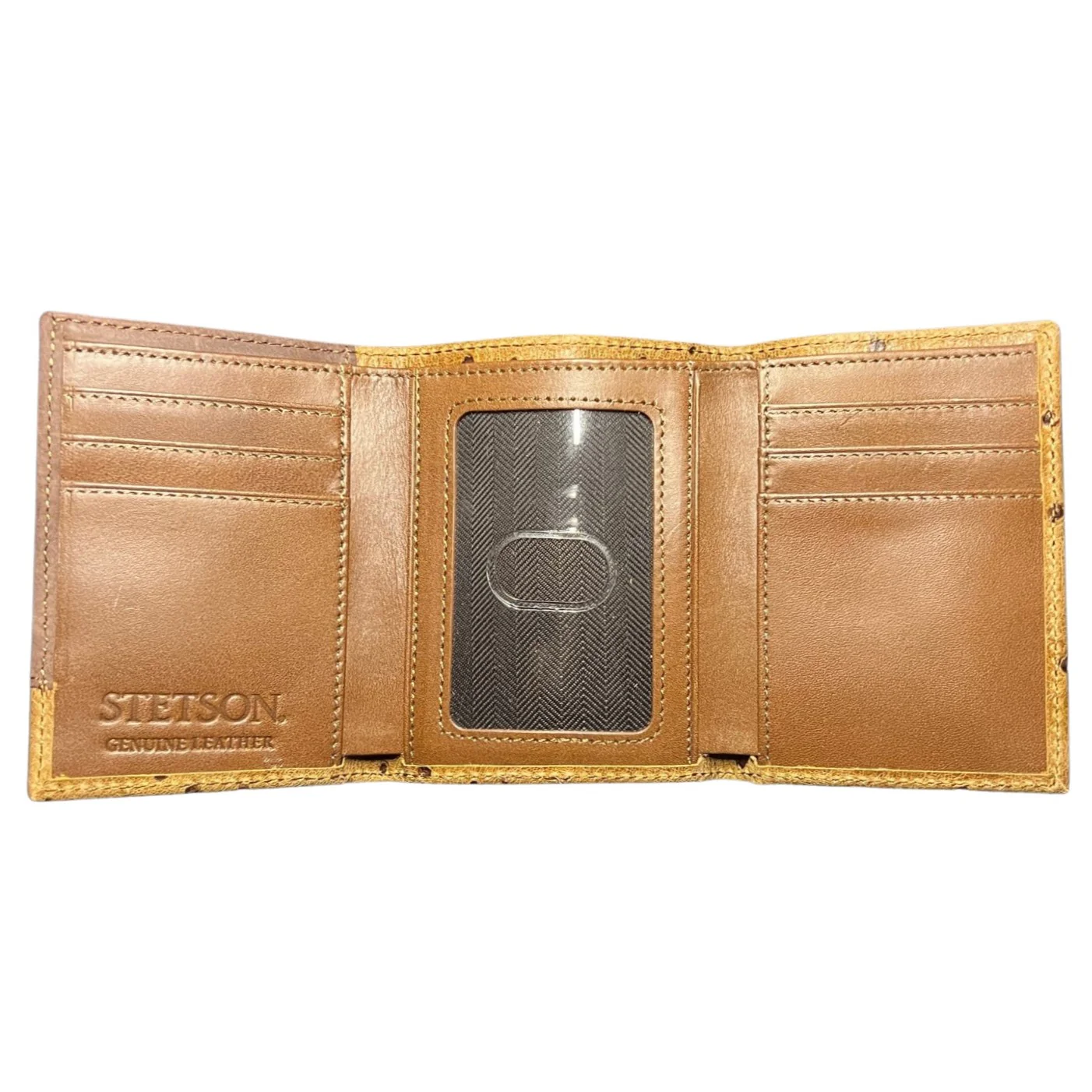 Stetson Ostrich Print Trifold Wallet 9802001 - Image 2