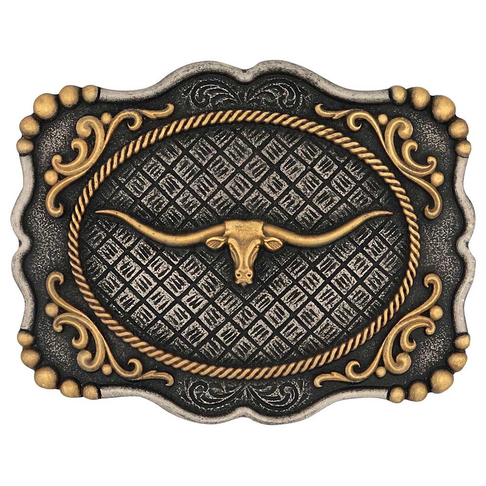 Montana Silversmith Framed Longhorn Buckle A1003P