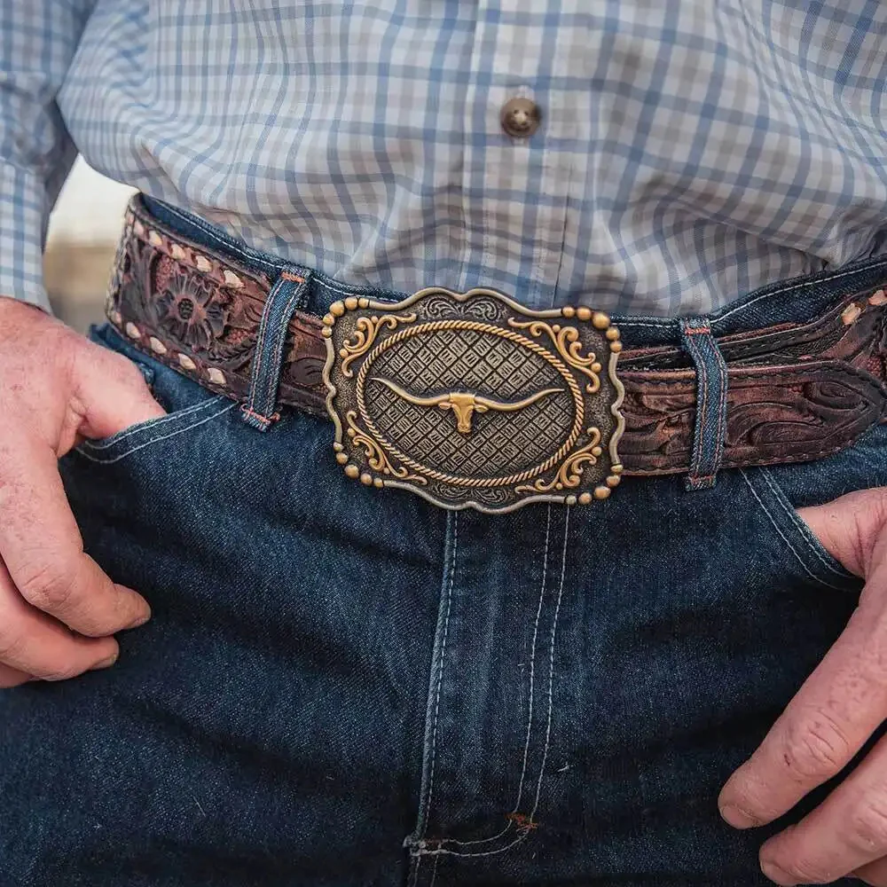 Montana Silversmith Framed Longhorn Buckle A1003P - Image 2