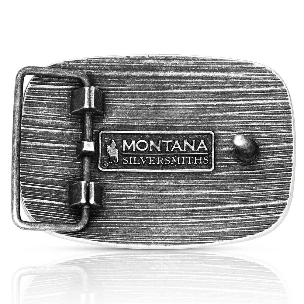 Montana Silversmith Western Patriotic Longhorn Buckle A1054P - Image 3