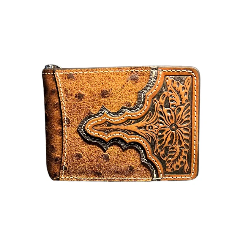 Ariat Ostrich Print Bifold Money Clip A3553302
