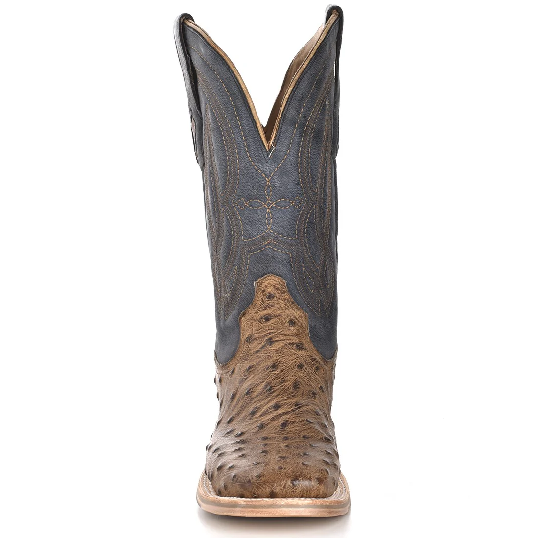 Corral Orix and Navy FQ Ostrich Men's Boot A4052 - Image 3