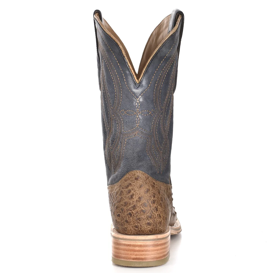 Corral Orix and Navy FQ Ostrich Men's Boot A4052 - Image 4