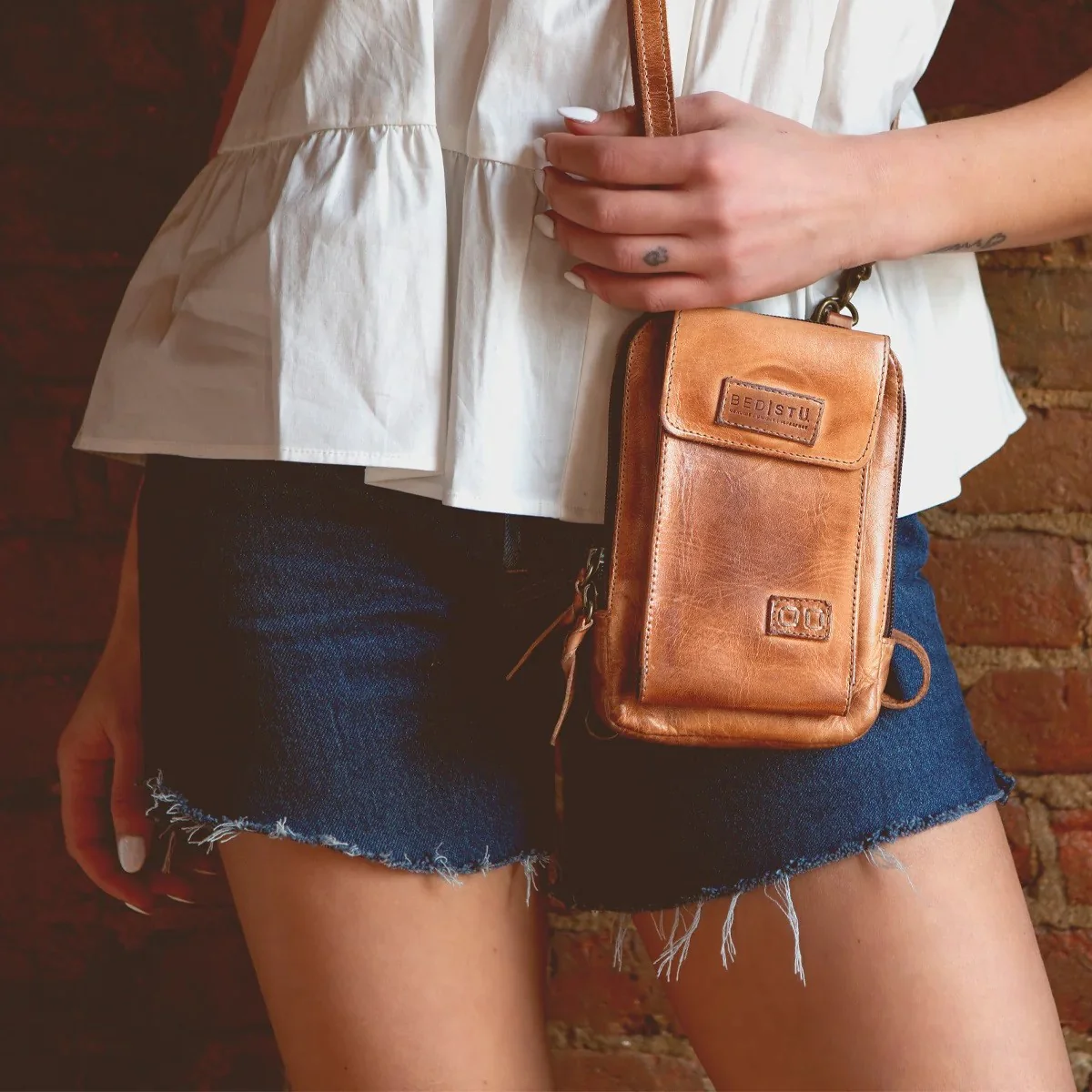Bed Stu Alelike Tan Rustic Phone Crossbody A450319 - Image 3