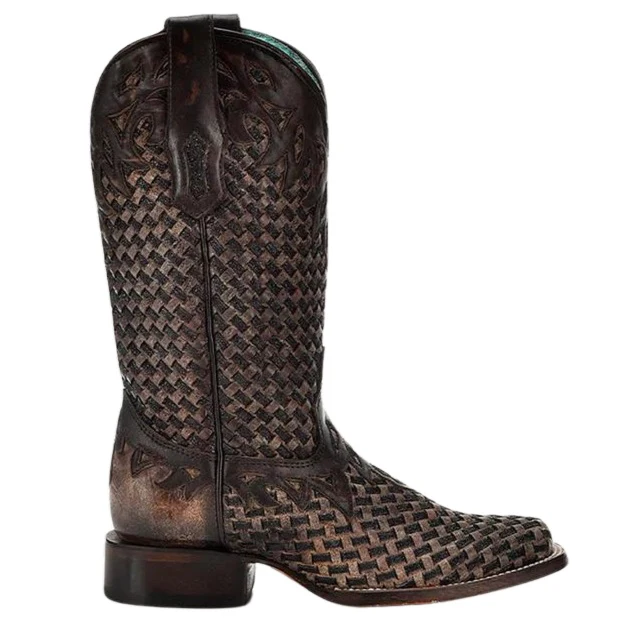 Corral Chocolate Woven Women's Boot A4526 - Image 2