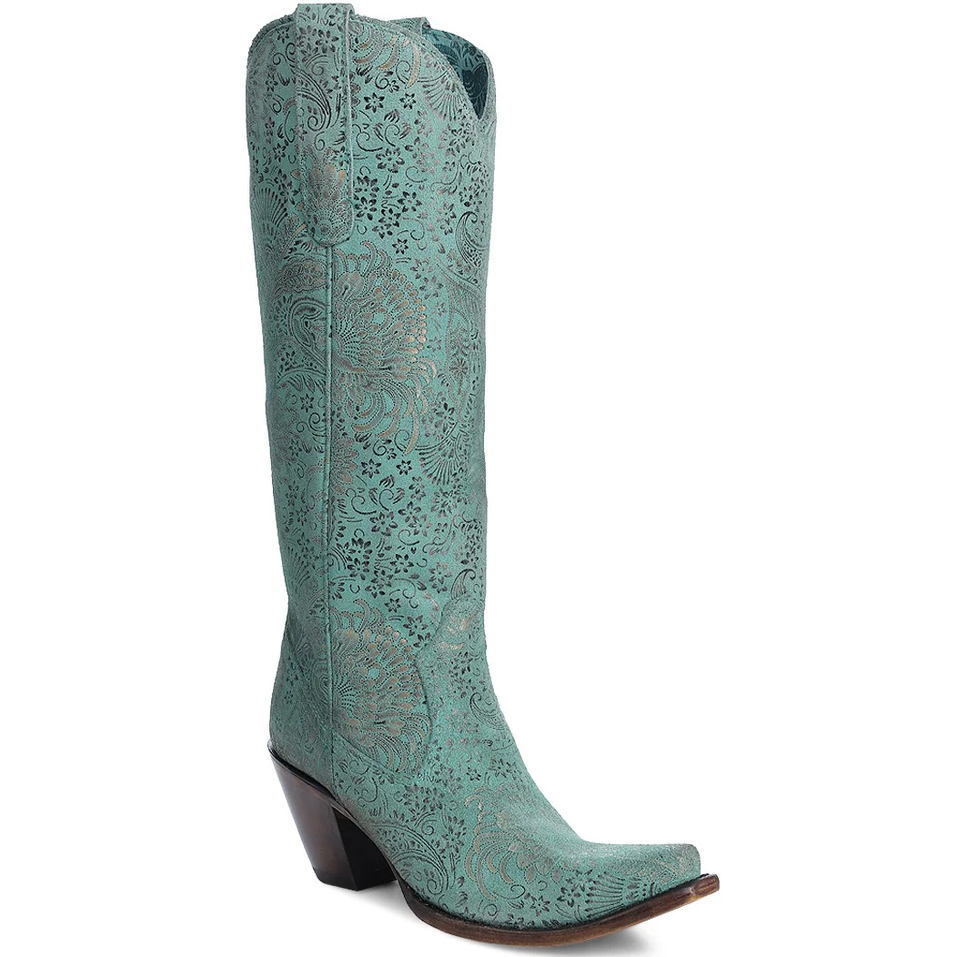 Corral Tall Floral Stamp Women's Boot A4587