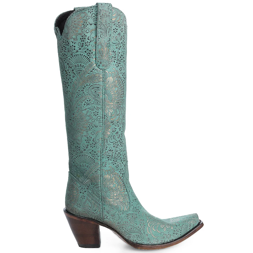 Corral Tall Floral Stamp Women's Boot A4587 - Image 2