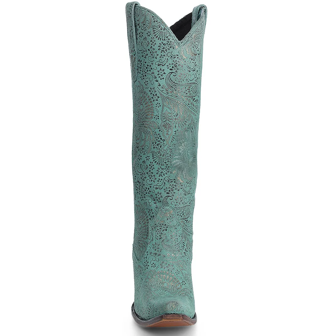 Corral Tall Floral Stamp Women's Boot A4587 - Image 3