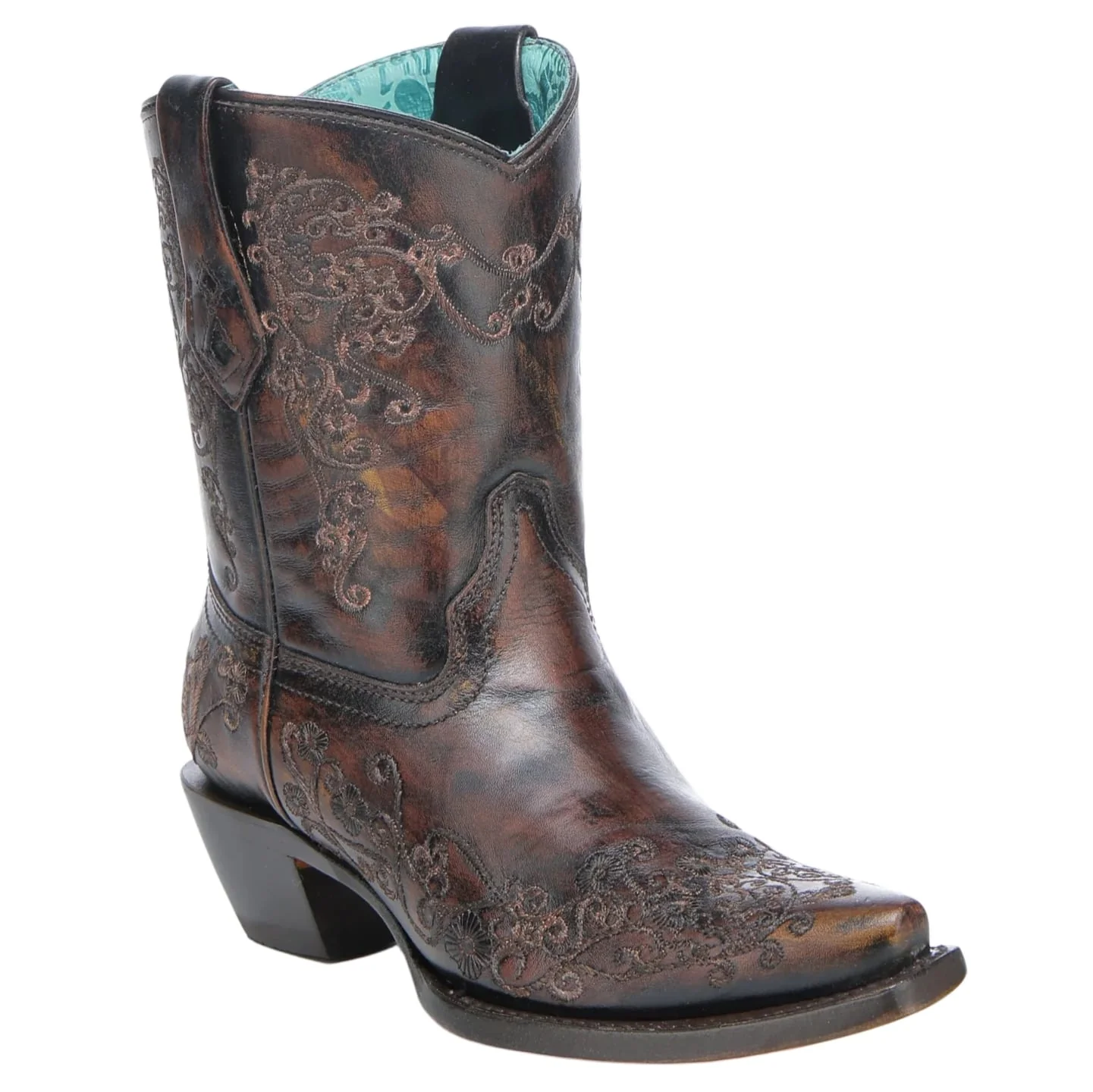 Corral Black Honey Floral Women's Bootie A4811