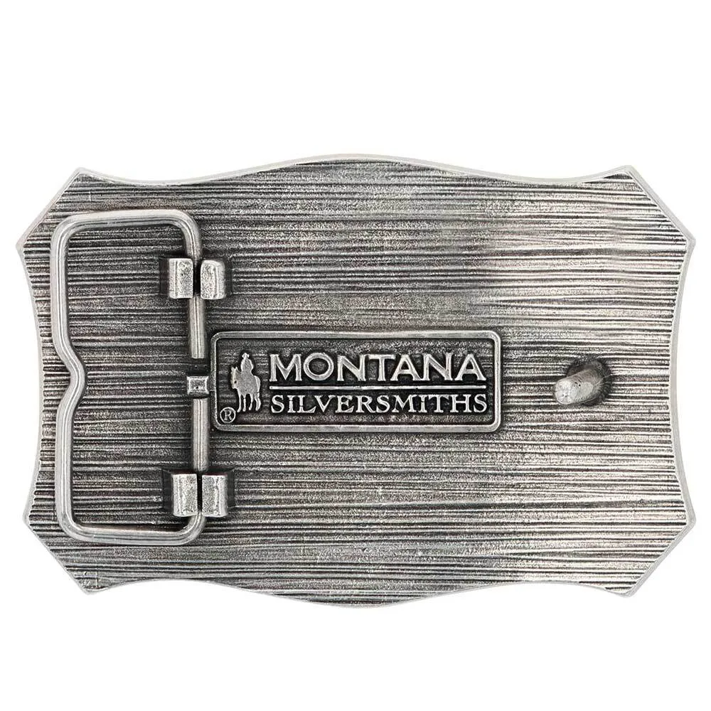 Montana Silversmiths Longhorn Crest Filigree Buckle A935 - Image 3
