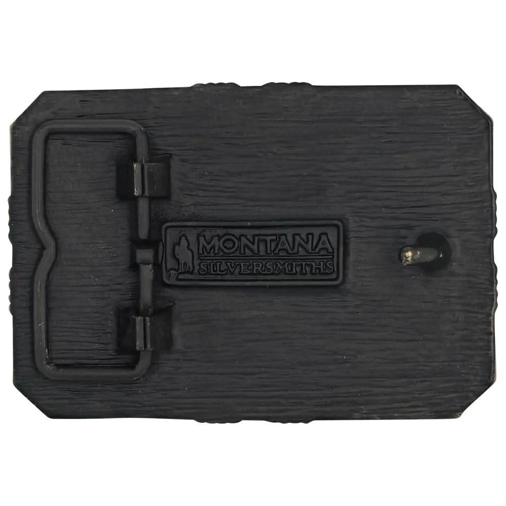 Montana Silversmiths Eagle & Flag Brass Buckle A947C - Image 3