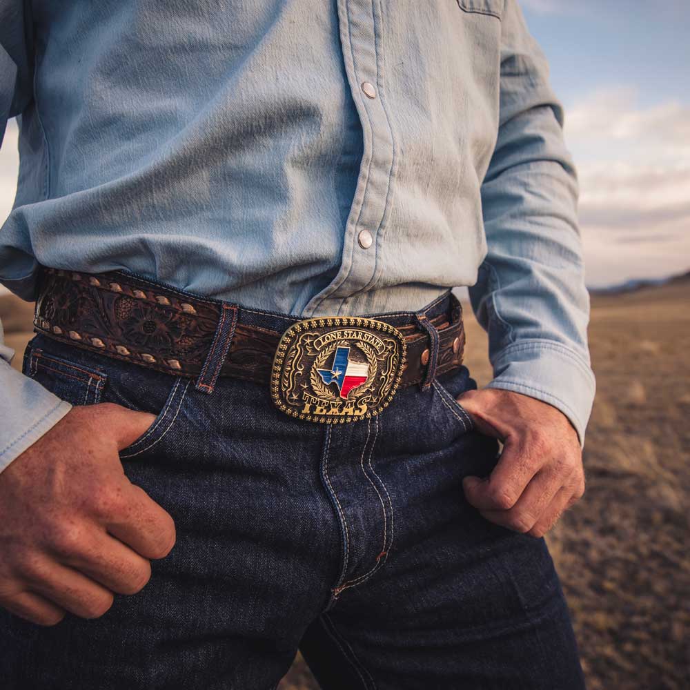 Montana Silversmiths Texas Lone Star State Buckle A955 - Image 2