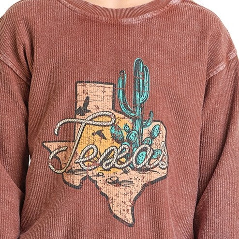 Rock & Roll Texas Graphic Girl's Pullover BG91T07431 - Image 2