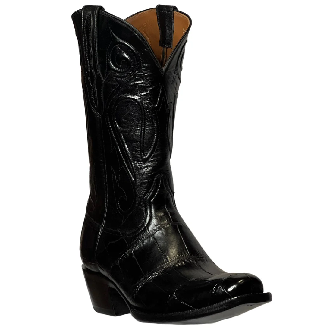 Black Jack Gator Belly Black Men's Boot BK528