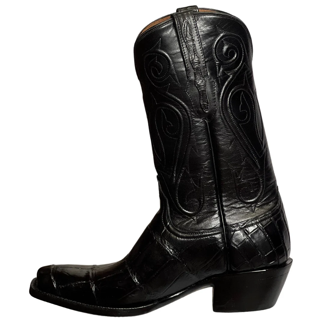 Black Jack Gator Belly Black Men's Boot BK528 - Image 3