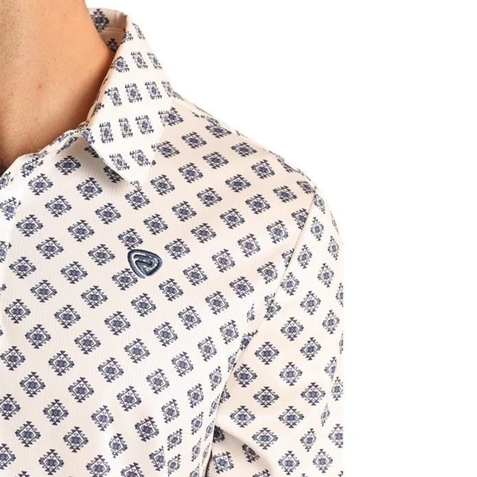 Rock & Roll White Diamond Men's Polo BM51T05997 - Image 3