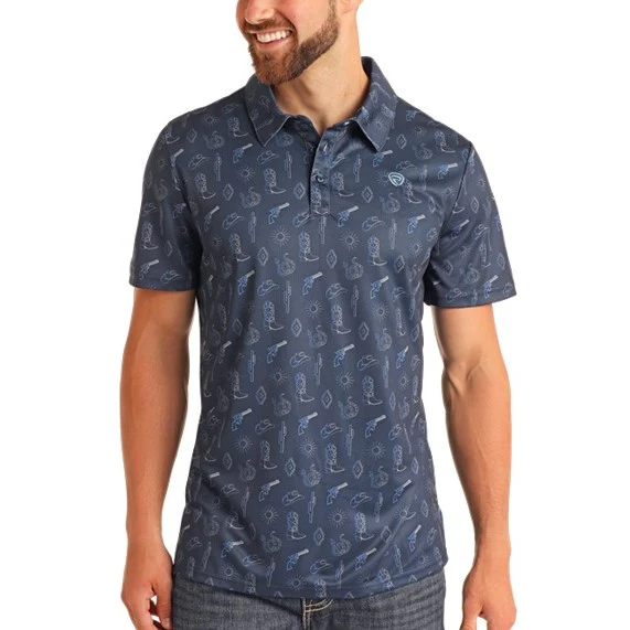 Rock & Roll Pistol Pete Men's Polo BM51T06007