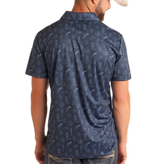 Rock & Roll Pistol Pete Men's Polo BM51T06007 - Image 2