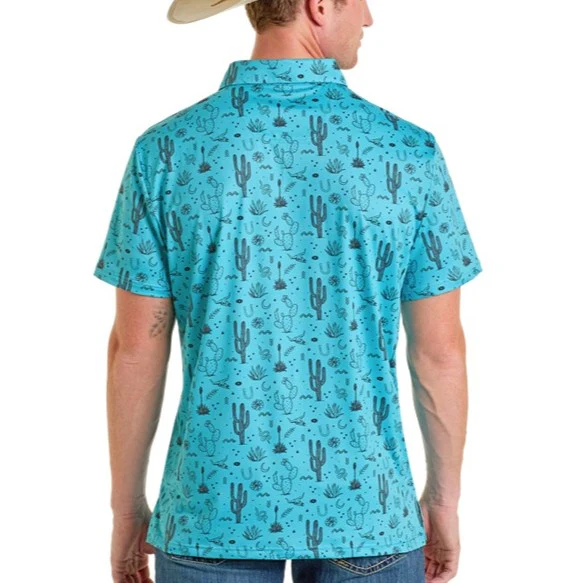 Rock & Roll Cactus Blue Men's Polo BM51T06631 - Image 2