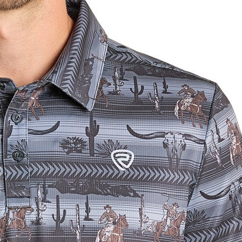 Rock & Roll Desert Night Men's Polo BM51T07287 - Image 2