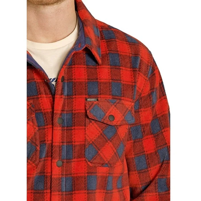 Rock & Roll Plaid Fleece Men's Western Snap BM92T07725 - Image 3