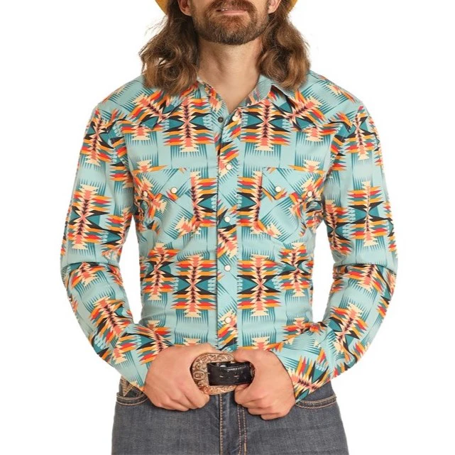 Rock & Roll Southwestern Vibes Men's Button Up BMN2S04727