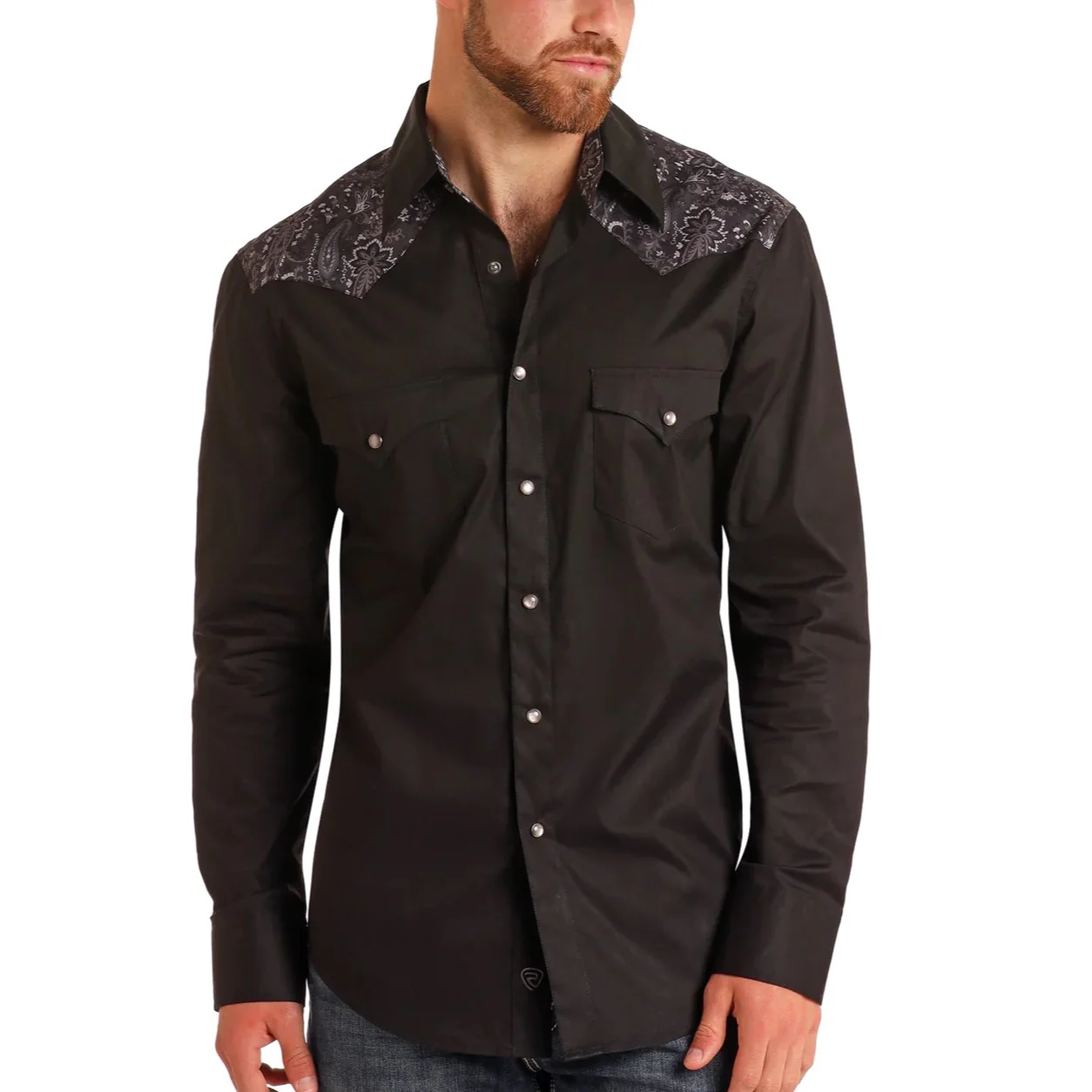 Rock & Roll Paisley Yoke Men's Button Up BMN2S05641