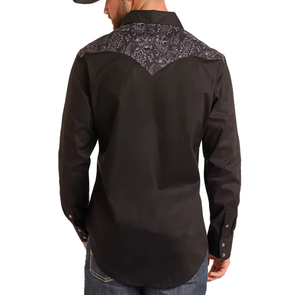 Rock & Roll Paisley Yoke Men's Button Up BMN2S05641 - Image 2