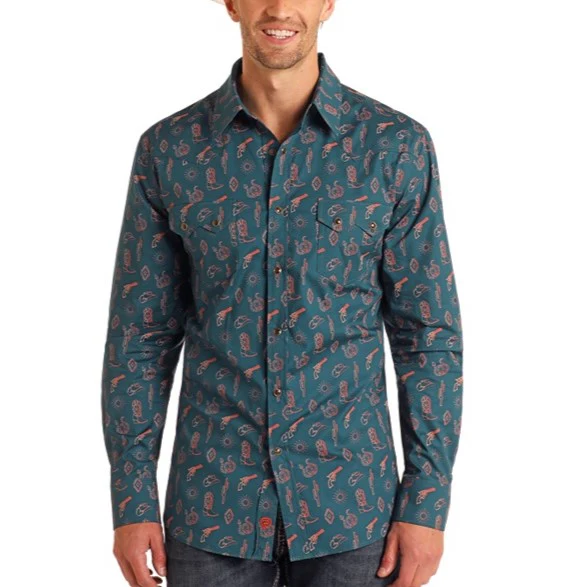 Rock & Roll Conversational Men's Western Snap BMN2S05853