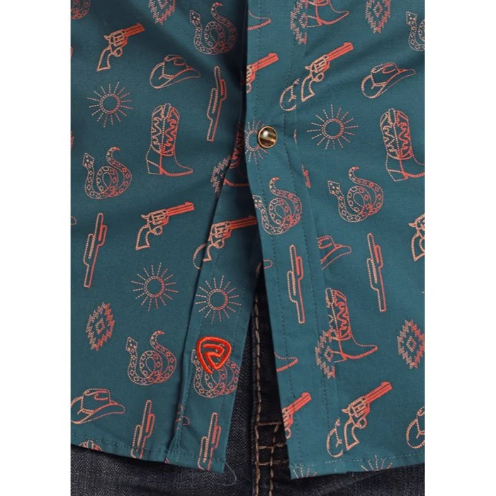 Rock & Roll Conversational Men's Western Snap BMN2S05853 - Image 3