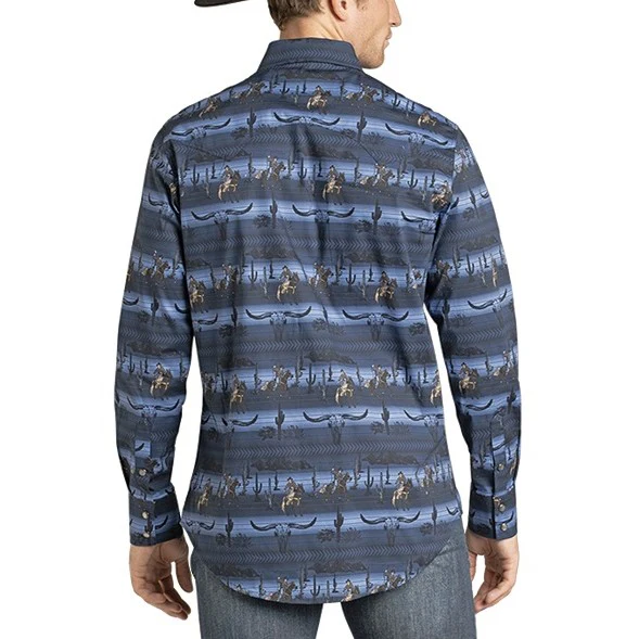 Rock & Roll Night Desert Blues Men's Western Snap BMN2S07135 - Image 2