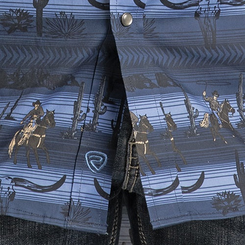 Rock & Roll Night Desert Blues Men's Western Snap BMN2S07135 - Image 3