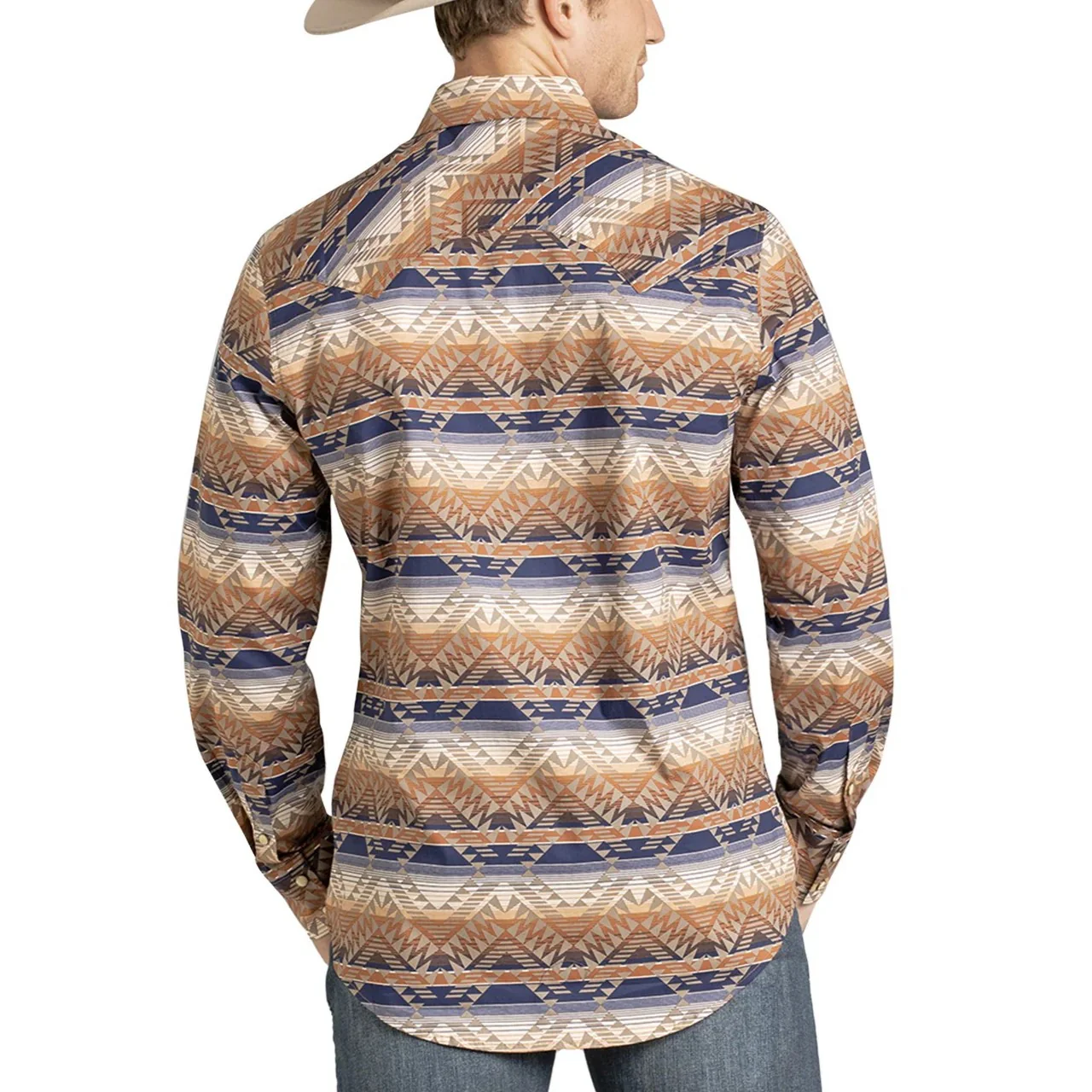 Rock & Roll Aztec Border Men's Western Snap BMN2S07140 - Image 2