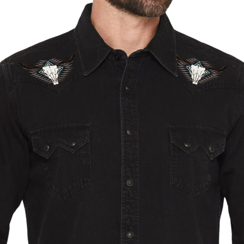 Rock & Roll Longhorn Embodied Men's Western Snap BMN2S07633 - Image 3