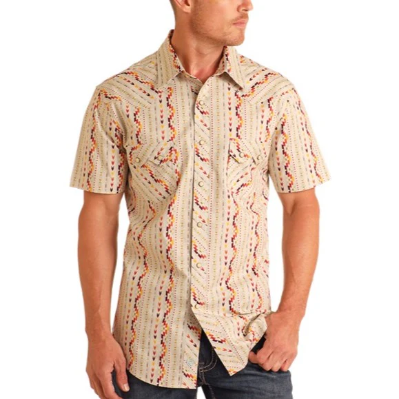 Rock & Roll Digital Aztec Men's Snap BMN3S05844