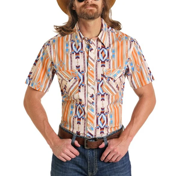 Rock & Roll Orange Vibe Western Snap BMN3S06499