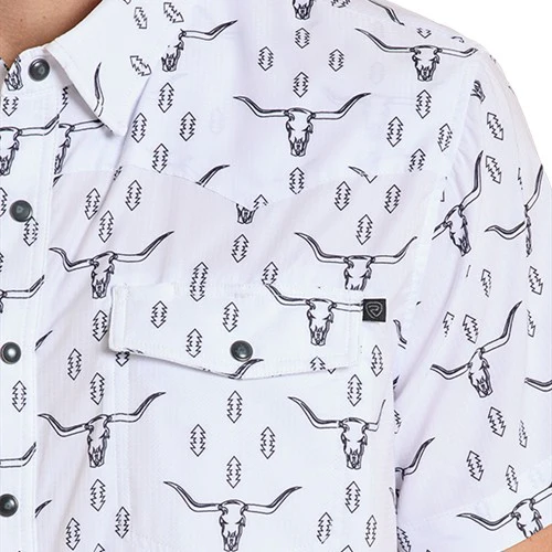 Rock & Roll Static Longhorn Men’s Polo Bmn3s08397 - Image 2